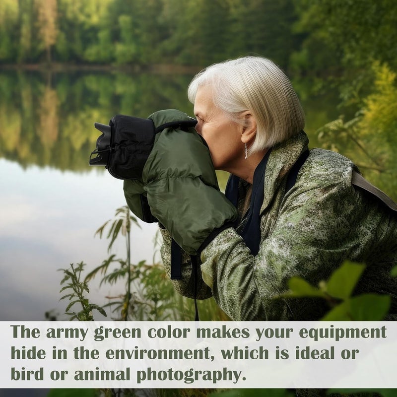 Copkim Professional Camera Rain Cover Thickened Waterproof Cold Proof Warm Cover Snow or Sound Proof Sleeve for More DSLR Cameras with 24-70mm 24-105mm 15-85mm 18-135mm 55-205mm 70-200mm - Image 5